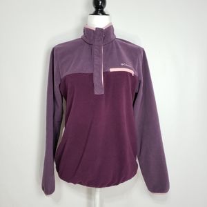 Columbia Mountain Side Fleece Pullover in Purple